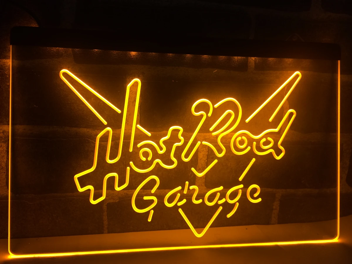 LE202- Hot Rod Garage автомобиля Дисплей светодиодный неоновый светильник знак для