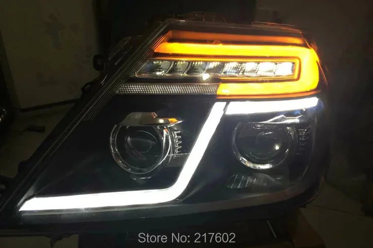 Для Nissan Patrol Infiniti QX56 светодиодный фар 2014 V2 с поворотник светильник автомобильный s