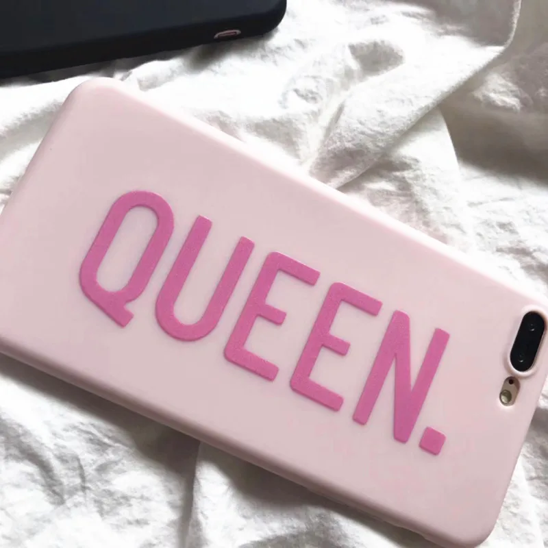 STROLLIFE буквы queen &amp Boss пары телефон чехлы для iPhone 7 чехол Ultra Slim пластичный