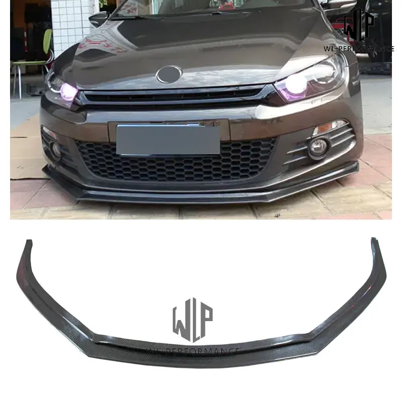 Автомобильный сплиттер для бампера VW углеродное волокно Volkswagen Scirocco R 2009