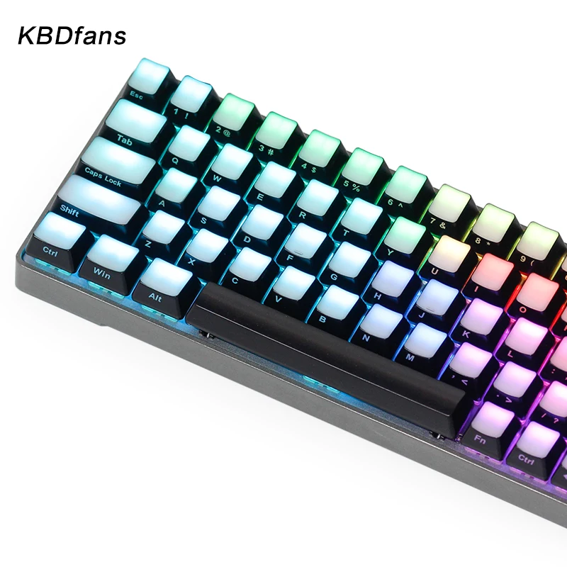 Передняя/боковая печатная подсветка Keycaps gk 64 раскладка tranlucidus abs Keycaps|Клавиатуры| |