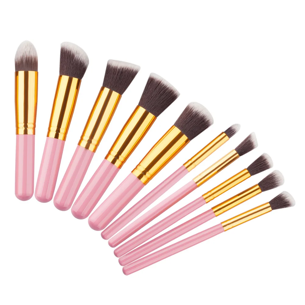 MEILISONG розовый ручка rosgold Ferrule 10 шт. promakeup набор кистей пудра для бровей подводка