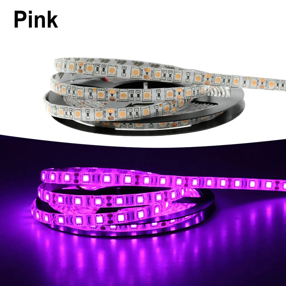 Светодиодная лента 5050 DC12V RGB RGBW ледяной, синий, розовый, белый теплый белый 60 светодиодный s/M 5050 светодиодные ленты 5 м 300 светодиодный s
