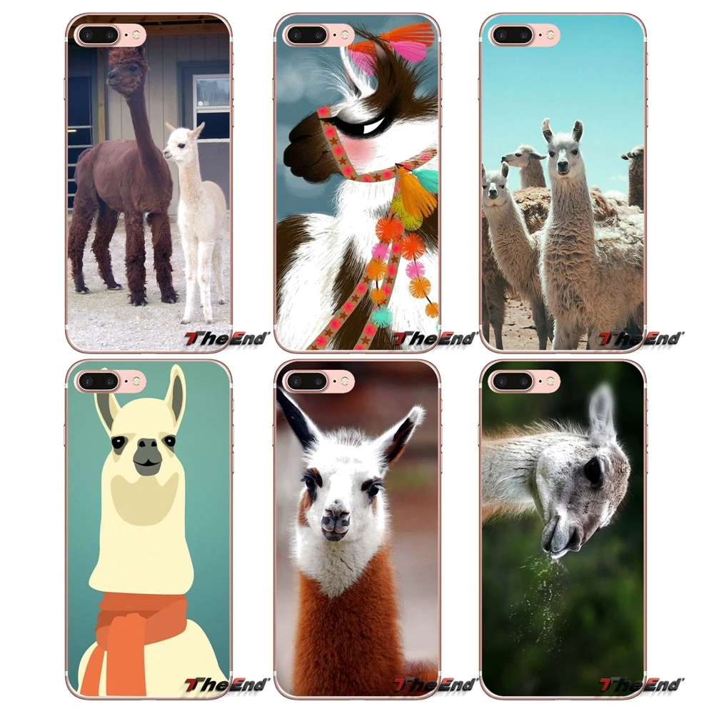 Прозрачный ТПУ чехол для Samsung Galaxy S3 S4 S5 MINI S6 S7 edge S8 Plus Note 2 3 4 5 Grand Core Prime Lama Llama Alpacas