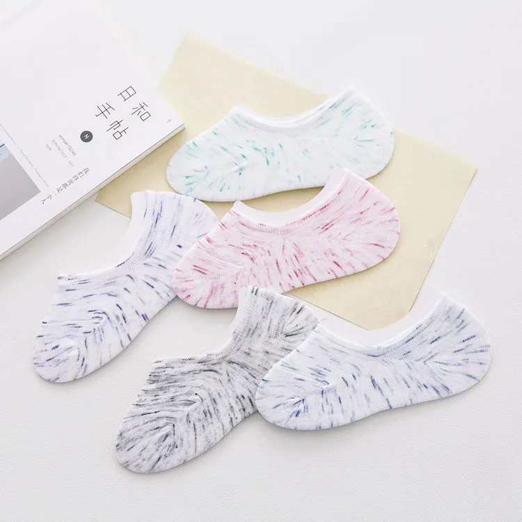 10 pieces = 5 pairs of 2017 Japanese cotton silicone invisible socks women sock slippers,nice women summer socks