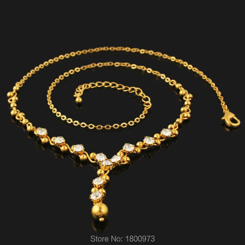 Высококачественное позолоченное хрустальное ожерелье с подвеской витая