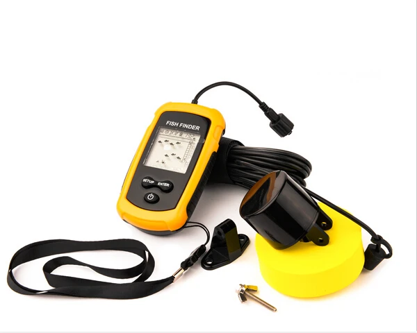 Эхолот рыболокатор водонепроницаемый портативный эхолот с сигнализацией 100 м