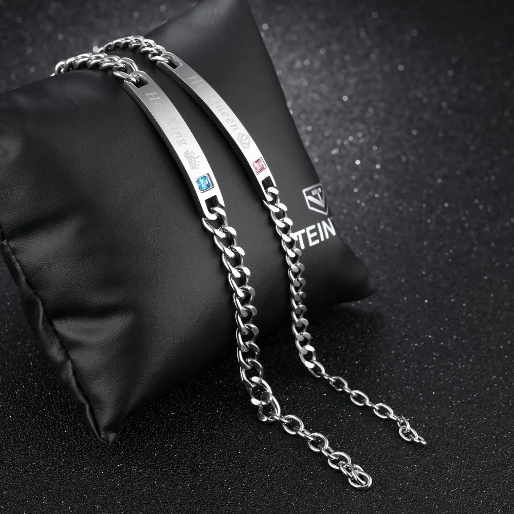 Браслет из нержавеющей стали с кубическим цирконием для мужчин и женщин |