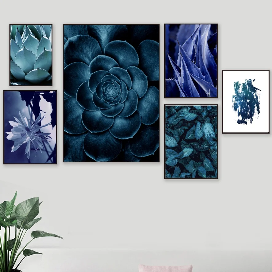 

Succulent Plants Agave Leaf Lotus Wall Art Canvas Painting Nordic Posters And Prints Wall Pictures For Living Room Bedroom Decor