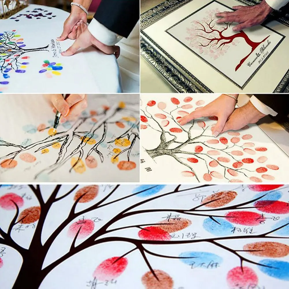 Fingerprintstree proboths творческий DIY гость Подпись знак-в книге холст картины для Одежда
