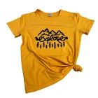 Футболка с коротким рукавом Explore Mountain Tree, модная одежда, повседневные серые хлопковые топы, женские майки, популярные футболки в эстетике
