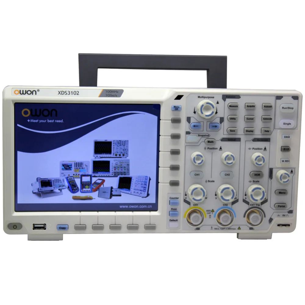 OWON XDS3102 100 МГц 1G осциллограф datalogger rmultimeter генератор сигналов опционально|owon 100mhz|owon