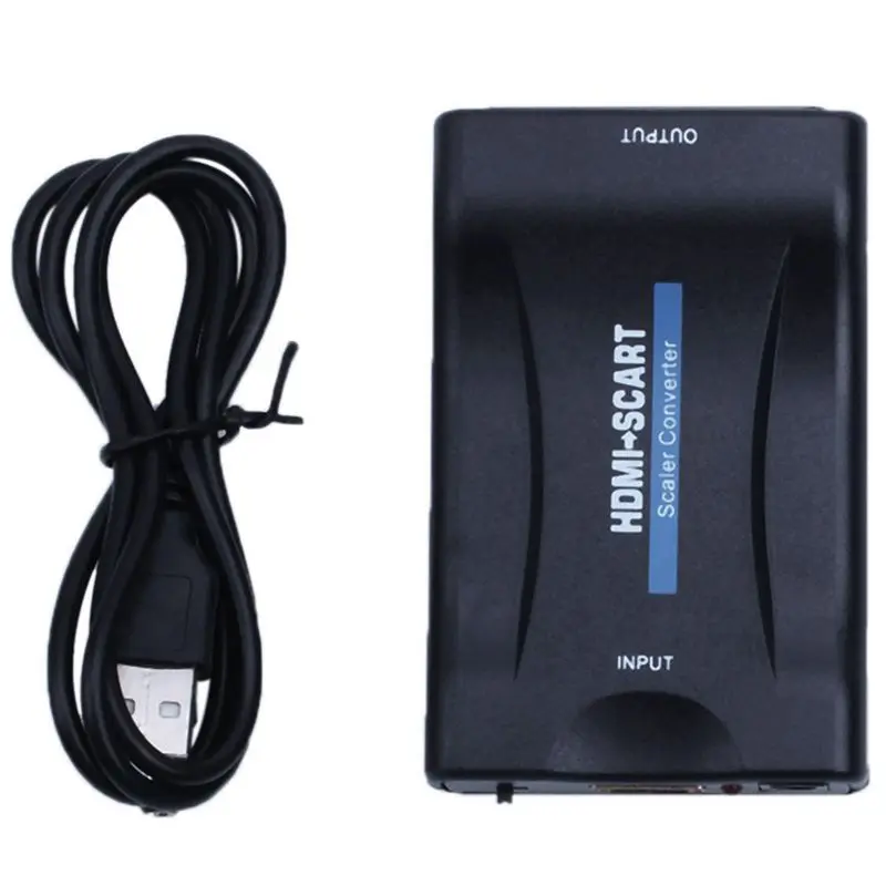 HDMI к SCART адаптер 1080p видео аудио конвертер Scaler смартфон STB DVD |