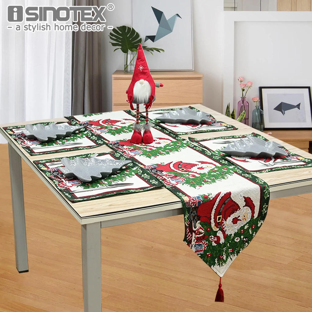 1 шт./лот скатерть в виде Санта Клауса Рождественское украшение из натурального