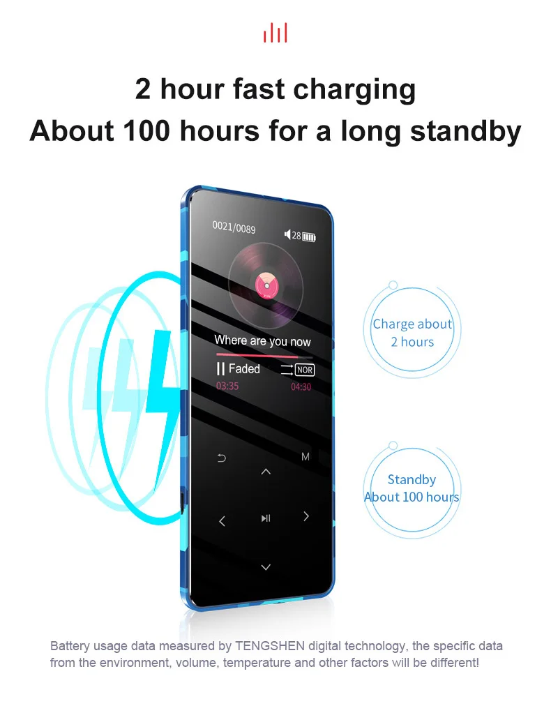 ICEICE MP4 плеер Bluetooth с динамиком MP3 MP4 музыкальный плеер Портативный MP 4 медиа Тонкий 2,4 дюймов сенсорные клавиши FM Радио Видео Hifi