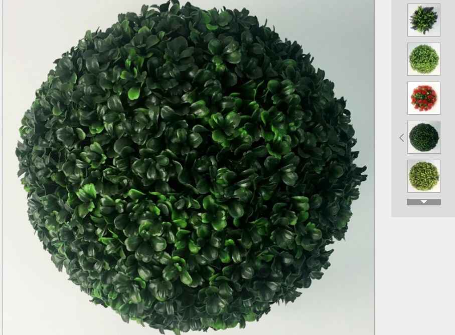 25cm Пластмассовый искусственный верт herbe boule plante jardin Art Topiaire кулон - Цвет: 25cm