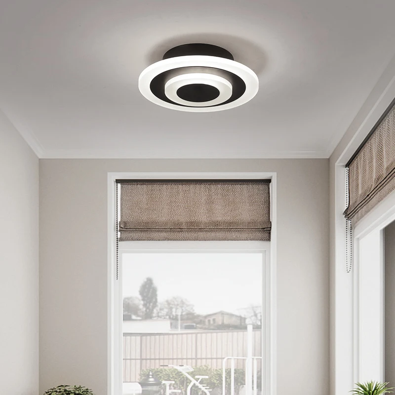 Acrylic Modern led ceiling lights for bedroom hobby balcony living room white or brown color home deco ceiling lamp fixtures