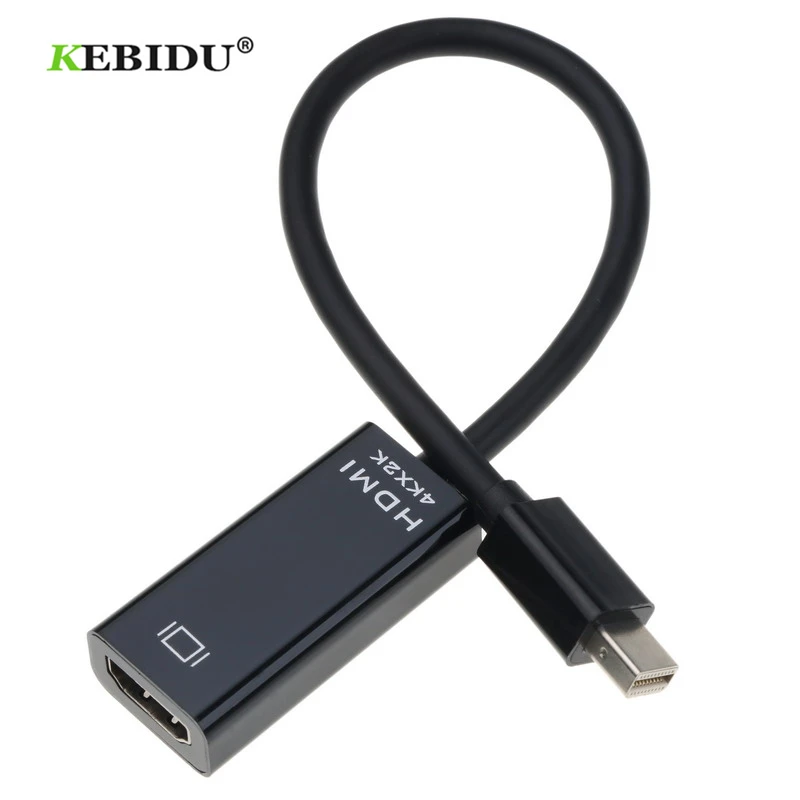 Адаптер Kebidu 4K Mini DP в HDMI совместимый конвертер штекер гнездо Кабель интерфейс