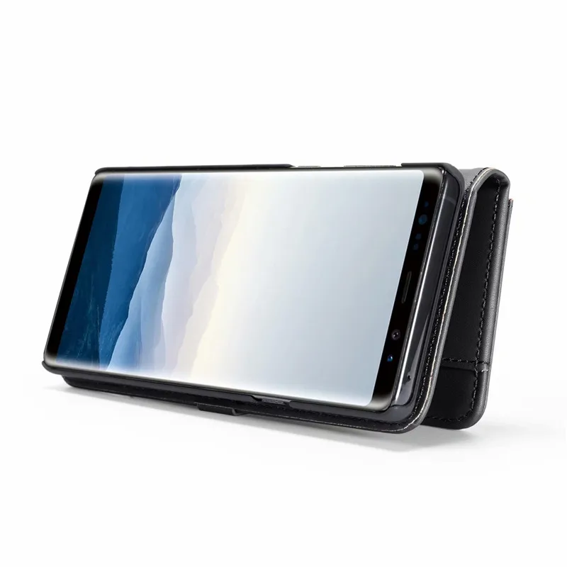 Роскошный чехол-книжка из натуральной кожи + PC Voor Galaxy Note 9 8 Магнитный