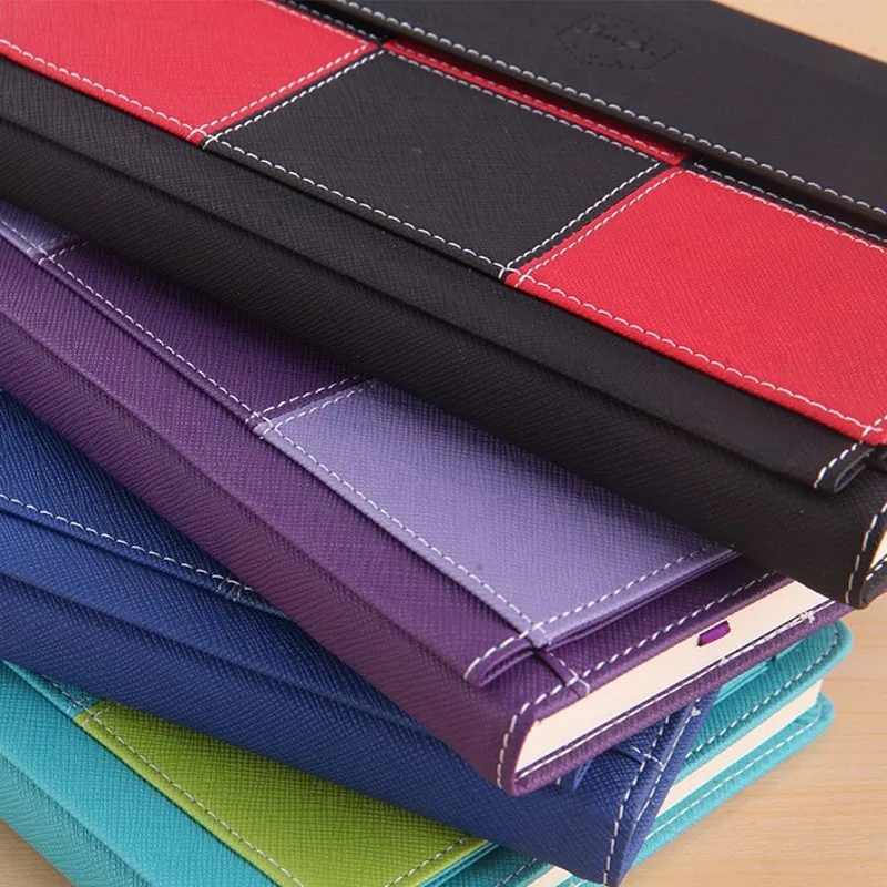 Креативный канцелярский кожаный блокнот модный комбинированный Твердый чехол