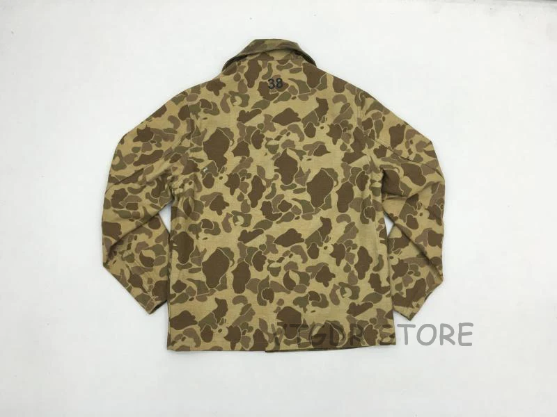 BOB DONG Repro USMC Тихоокеанская камуфляжная куртка 13,7 oz джинсовая Двусторонняя армейская куртка США