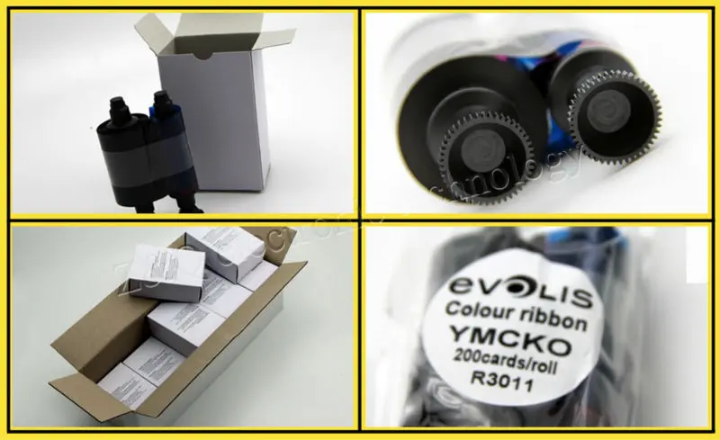 Совместимая цветная лента Evolis R3011 YMCKO для принтеров Pebble3, Dualys 3 и Securion id-карт-200 принтов
