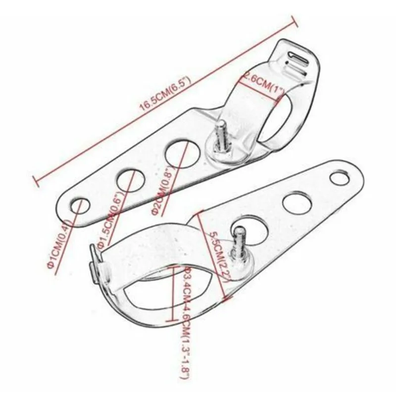 2 шт. универсальные крепежные кронштейны для фар мотоциклов Honda Yamaha Suzuki Kawasaki Harley