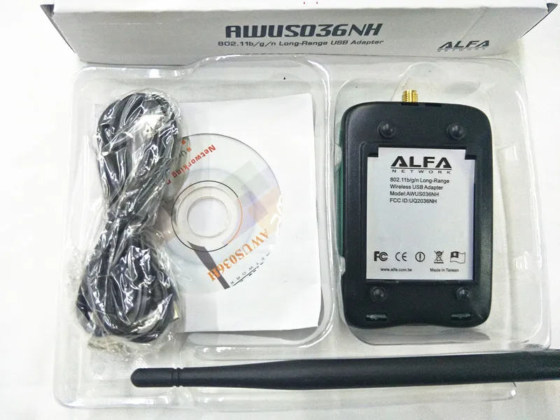 ALFA AWUS036NH сетевая Ralink 3070L Wifi карта 2000 МВт беспроводной WiFi USB адаптер с 5dbi anenna 1