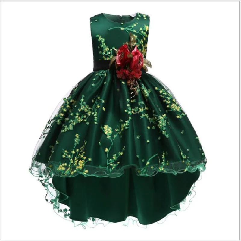 Elegant Princess Girls Dress Puff Tutu Piano Costume Trailer Flower Girl Handmade Wedding Show | Детская одежда и обувь