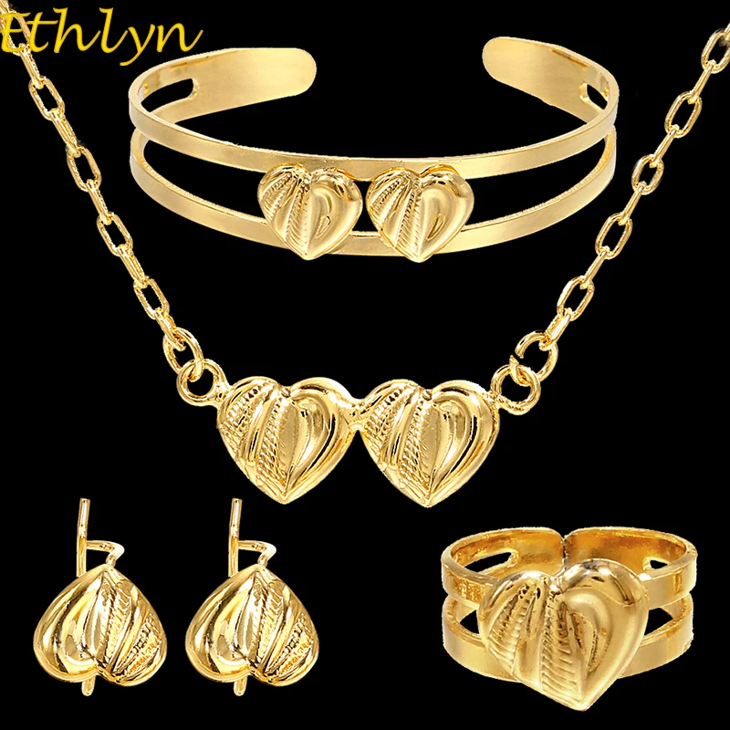 Ethlyn ювелирные изделия золотого цвета модные милые детские Ювелирные наборы