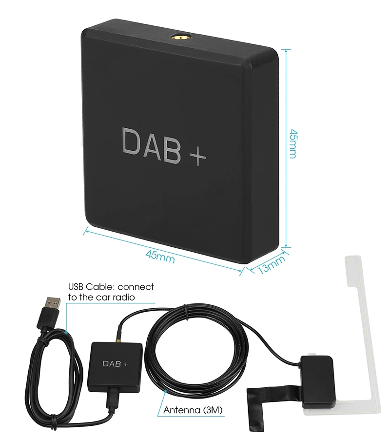 KSAOTU DAB автомобильный радиоприемник приемник USB Радио Антенна+ коробка для Android автомобильный DVD KSDAB004