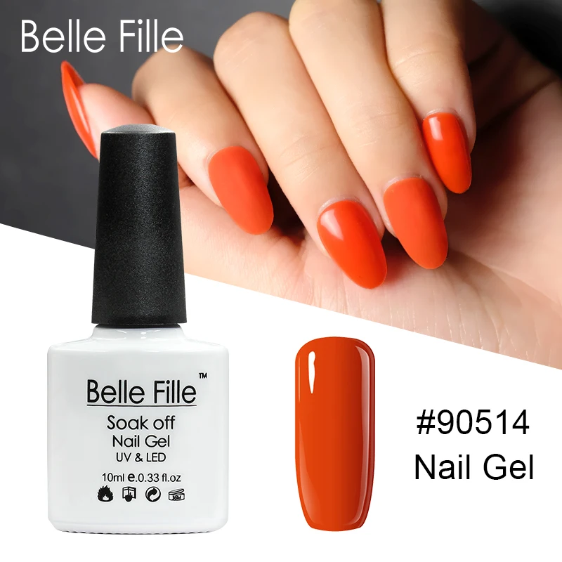 Belle Fille гель лак для ногтей оранжевый 79 цветов УФ лак-гель Vernis Полупостоянный