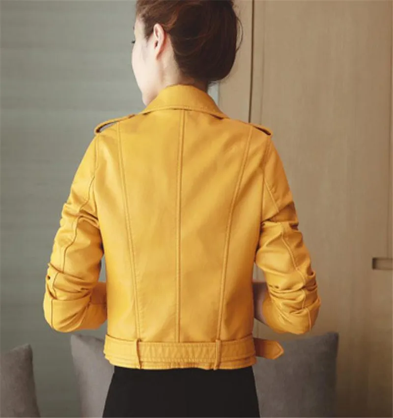 Spring and Autumn Pu Leather Jacket Coats Korean Edition Fashion Leisure Fitness Punk Blower Jackets Coat Handsome Personali | Женская