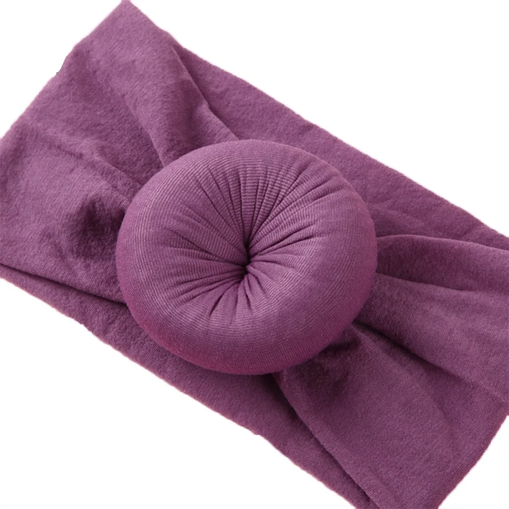 Nylon Baby Headband Round Bun Head Wrap Donuts Girl Hair Band Soft Turban for Infant 27 Colors JFNY032 | Детская одежда и обувь