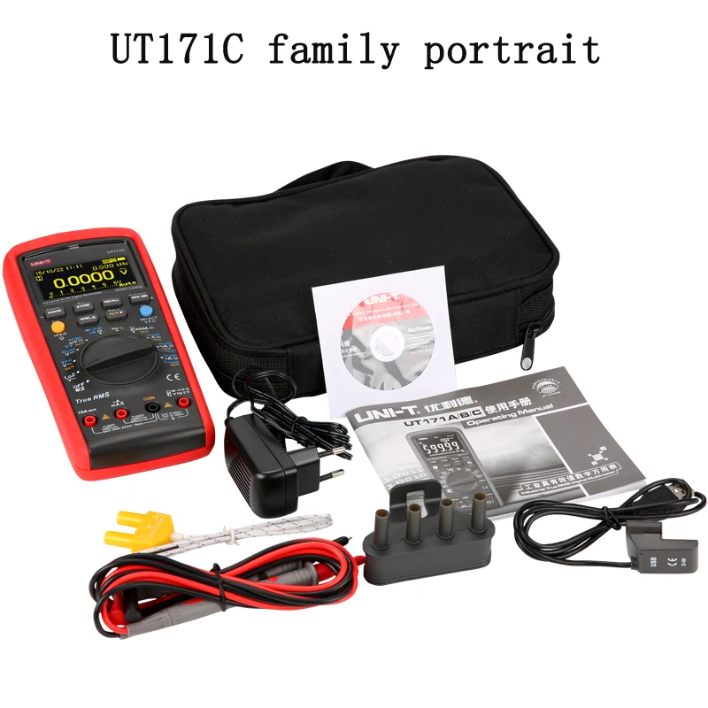 UNI-T UT171C/UT171B/UT171A промышленный истинный RMS цифровой мультиметр; USB/Bluetooth связь/LoZ(ACV)/NCV/Удержание данных/Макс/мин