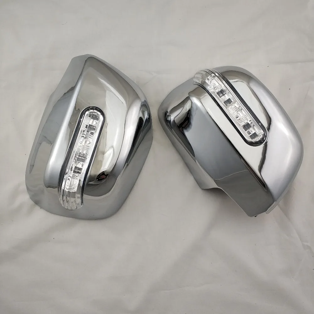 

1998-2003 For Highlander kluger Alphard Previa Novel style 2PCS ABS Chrome plated door mirror covers with Le'd