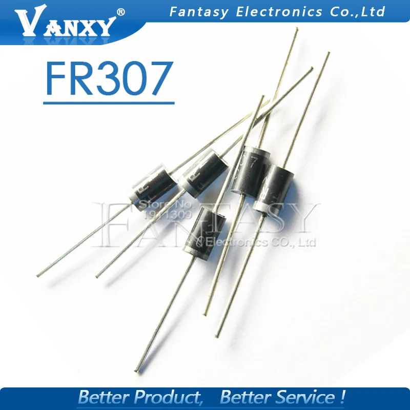 20 шт выпрямительный диод 3A 1000 В DO 27 FR307|rectifier diode|diode 3a 1000vdiode |