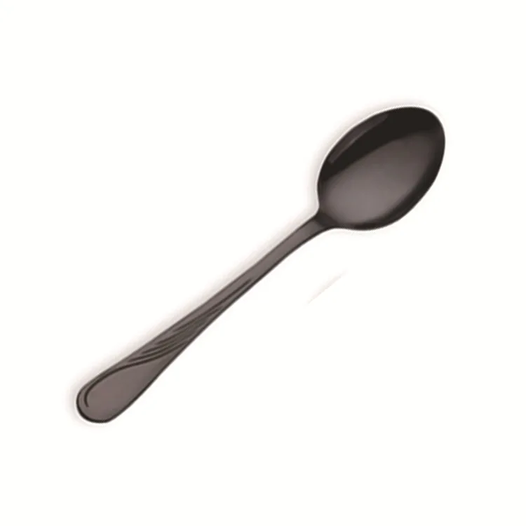 Черные столовые приборы из нержавеющей стали 5 шт. нож для вилки и чая чайная