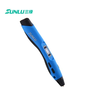 SL-300Blue Sunlu SL-300 3D ручка печать с 20 шт. печатные нити пластик 100 м 1,75 мм ABS Защита температуры 3D ручки принтер - Цвет: SL-300Blue