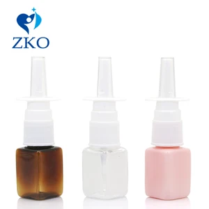 1pcs 10ml three-colour Plastic Bottle Nasal Spray Bottle Free Shipping Mini Travel Refillable Square Bottle Medical Spray