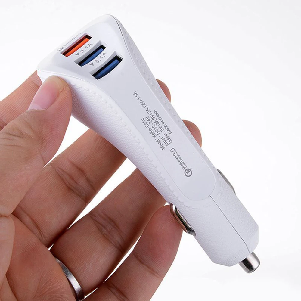 3.1A QC3.0 три USB порта новое автомобильное быстрое зарядное устройство