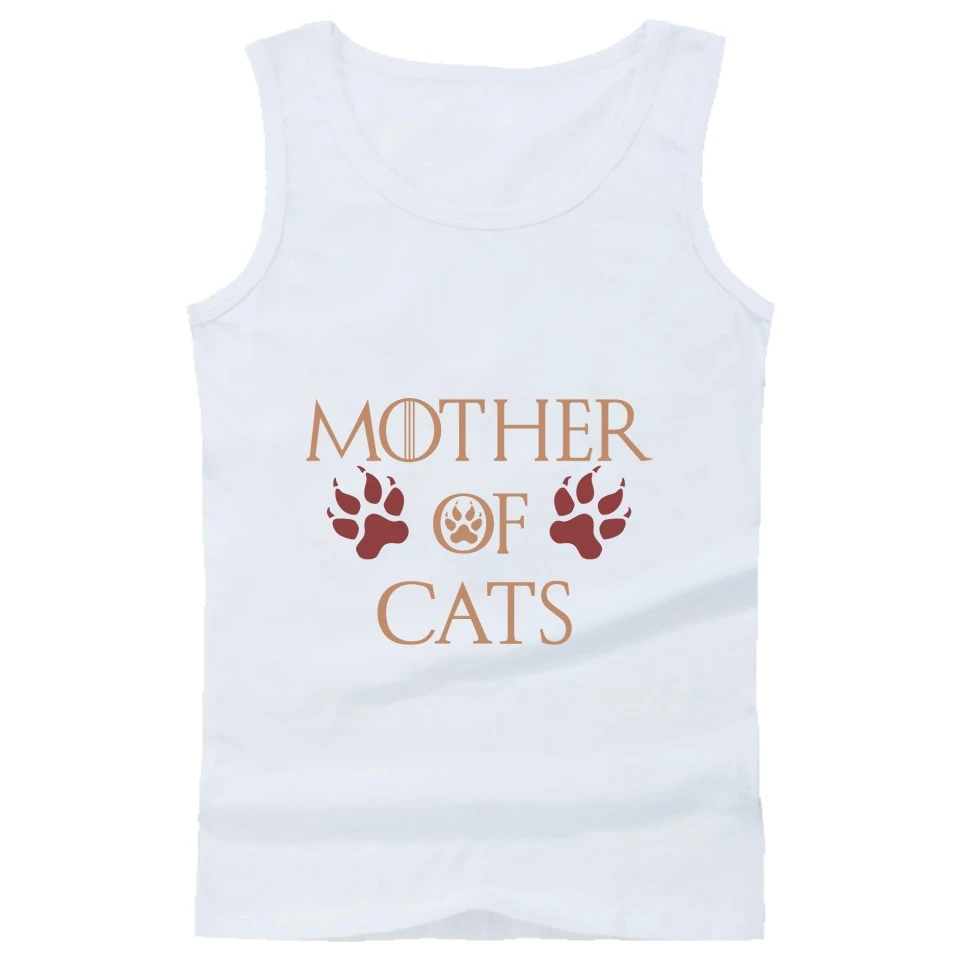 Майка без рукавов для занятий фитнесом мужчин мать товары кошек harajuku