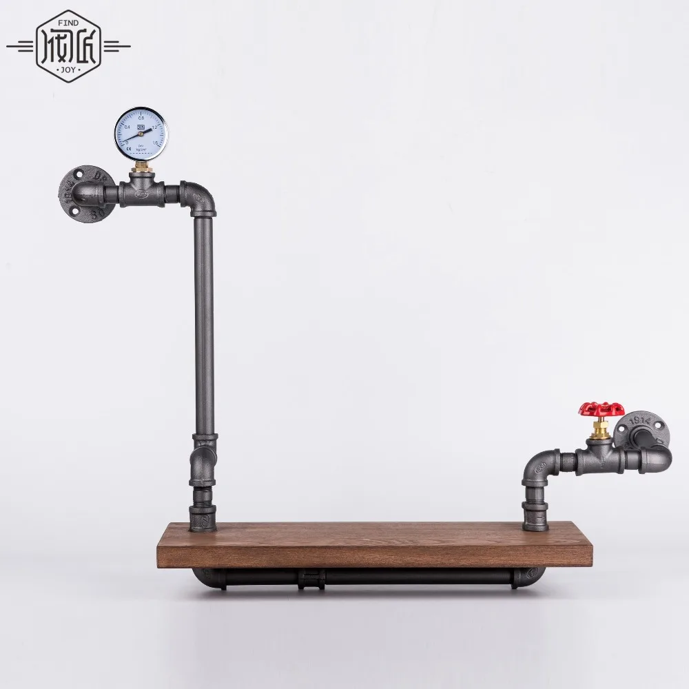 Этажерка Интересная полка для книг и экспонатов из дерева водопроводной труб в