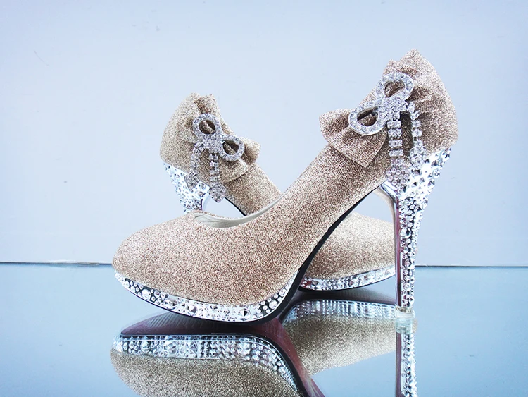 Женские ботинки 3 5 &quotПикантные круглый носок Стразы Цветы в западном стиле с