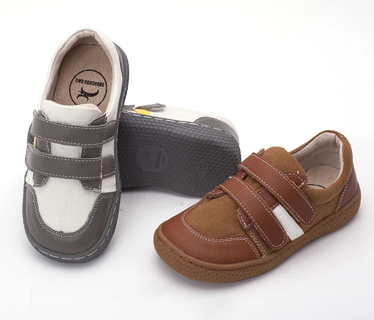 Pekny BOSA Брендовая детская кожаная обувь Barefoot на плоской подошве обувь для мальчиков повседневные кроссовки для девочек; летняя мягкая обувь ручной работы; детские носки