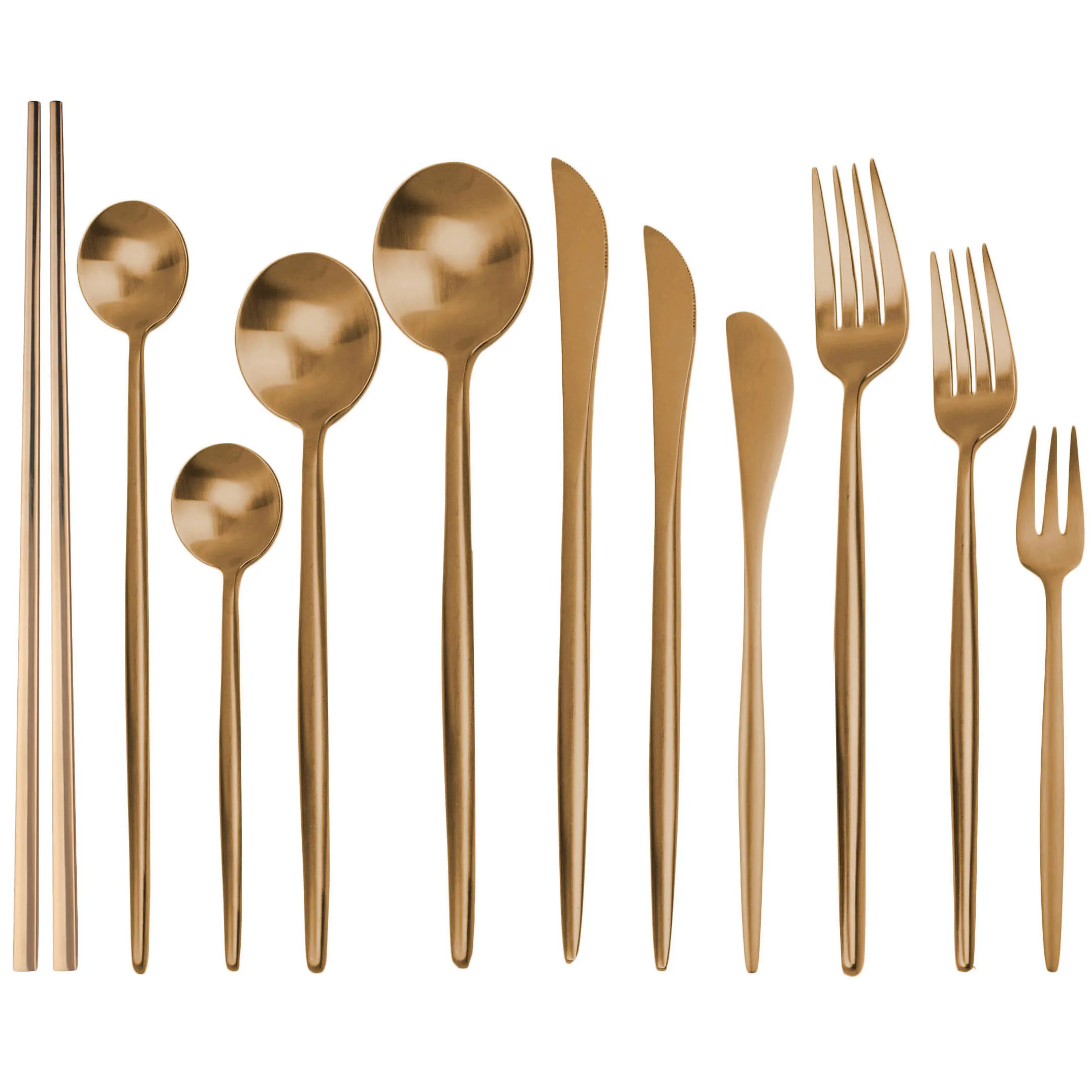 Столовые приборы из нержавеющей стали 304 столовые розового золота кухонные