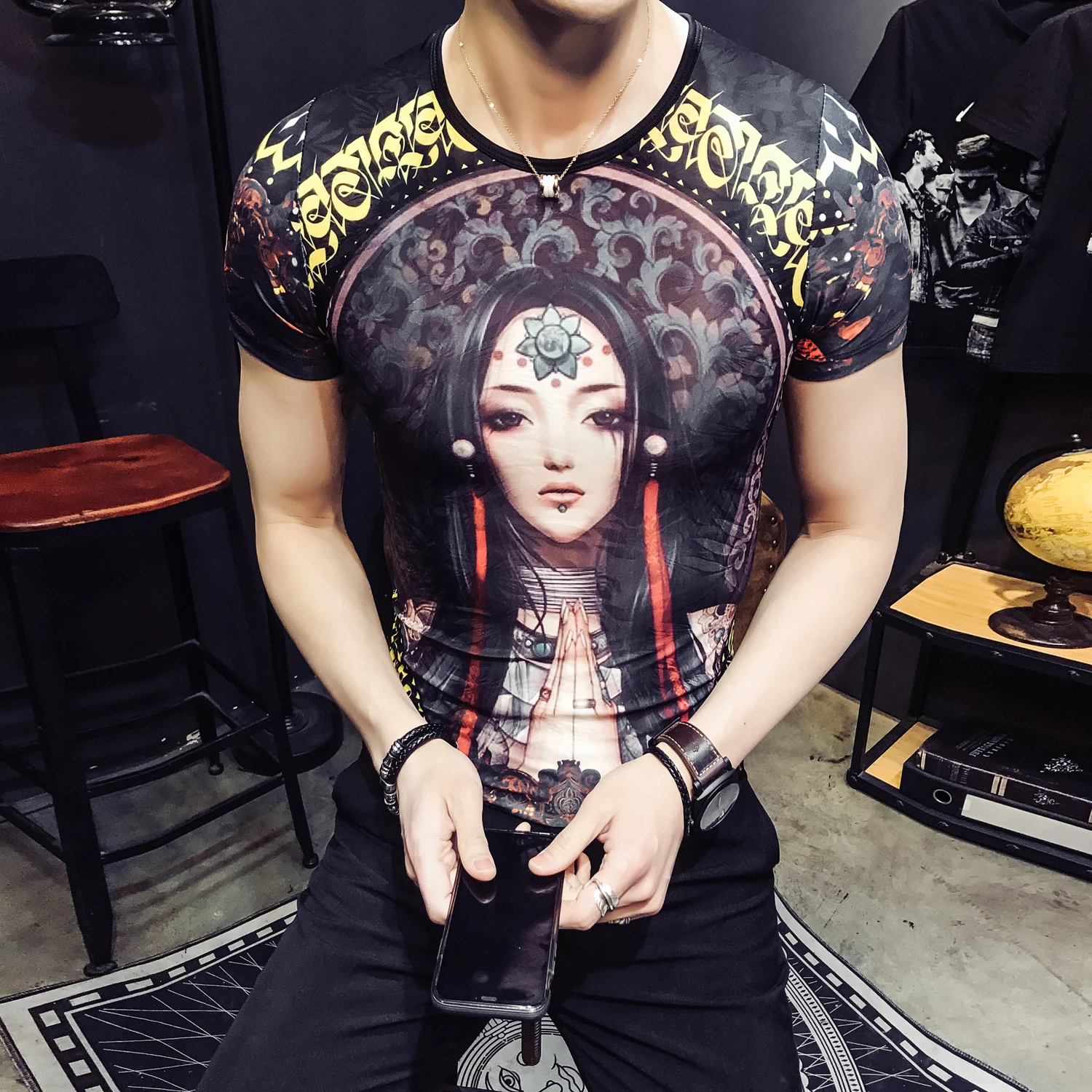 Мужская футболка 2018 летняя одежда с коротким рукавом развивать нравственность