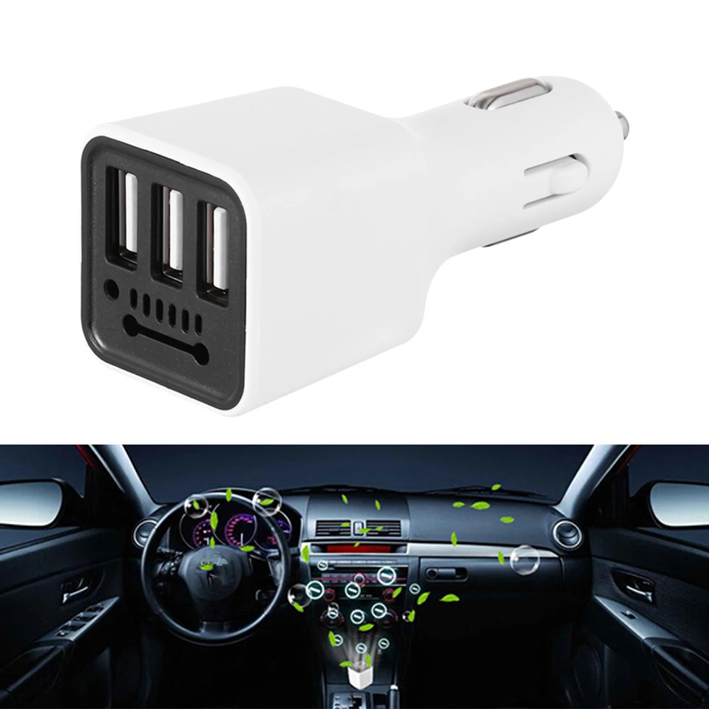 Автомобильный очиститель воздуха Свежий 3 USB зарядное устройство 2 в 1 быстрое