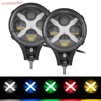 6 inch led spot light 60w work light with x multi color drl fog light auxiliary offroad driving lamp for jeep wrangler trucks