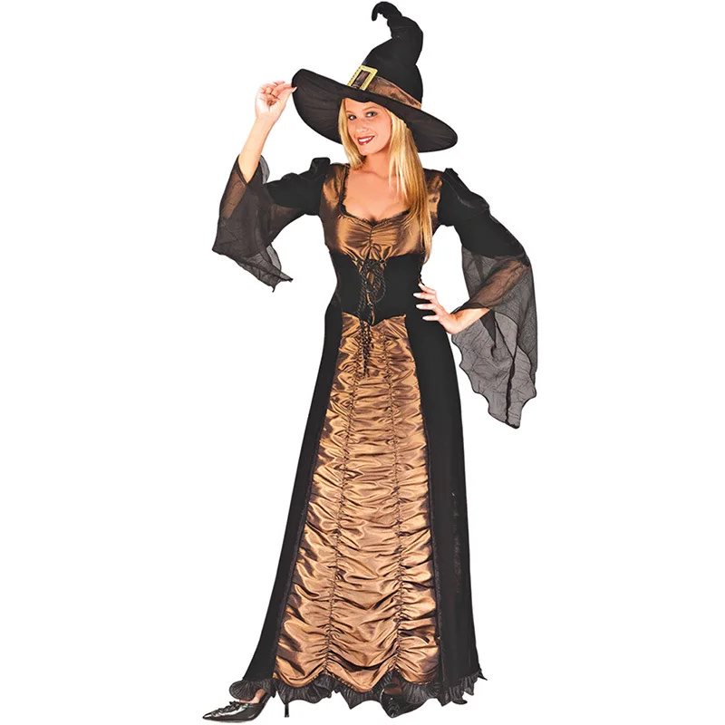 Бесплатная доставка костюм ведьмы для взрослых вампир платье на Хэллоуин